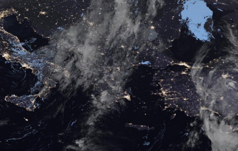 Τελευταία δορυφορική εικόνα νεφοκάλυψης