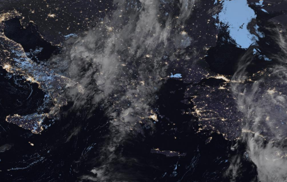 Τελευταία δορυφορική εικόνα νεφοκάλυψης