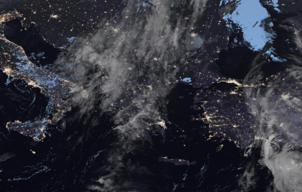 Τελευταία δορυφορική εικόνα νεφοκάλυψης