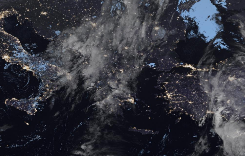 Τελευταία δορυφορική εικόνα νεφοκάλυψης