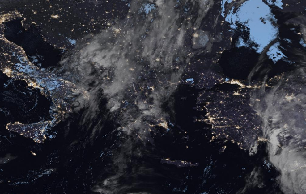 Τελευταία δορυφορική εικόνα νεφοκάλυψης