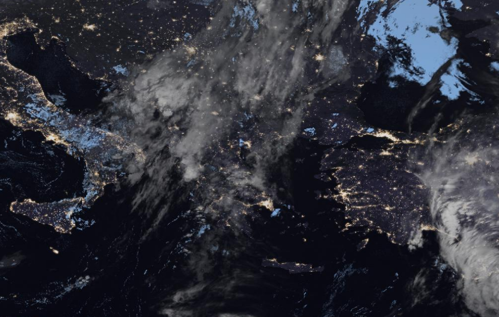 Τελευταία δορυφορική εικόνα νεφοκάλυψης