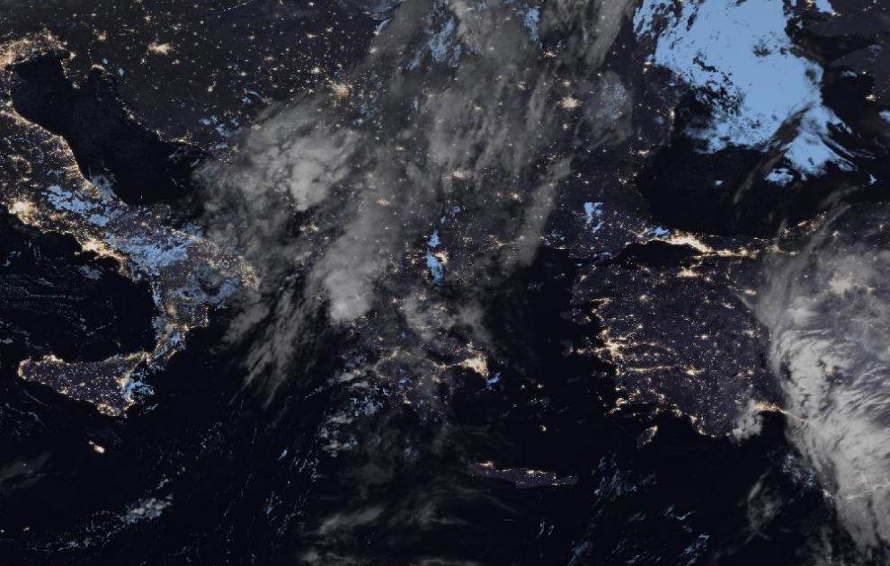 Τελευταία δορυφορική εικόνα νεφοκάλυψης