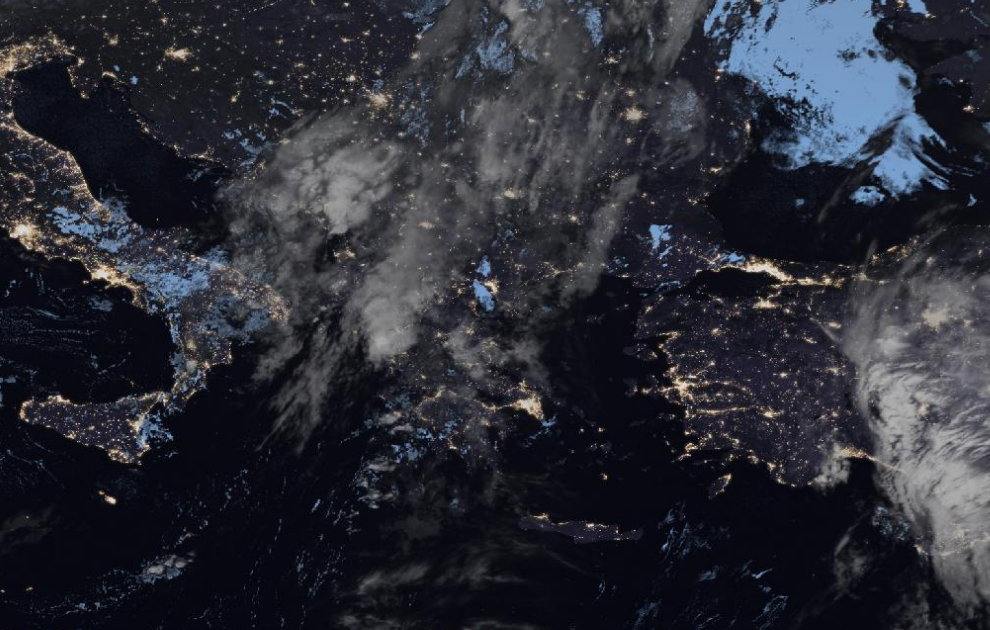 Τελευταία δορυφορική εικόνα νεφοκάλυψης