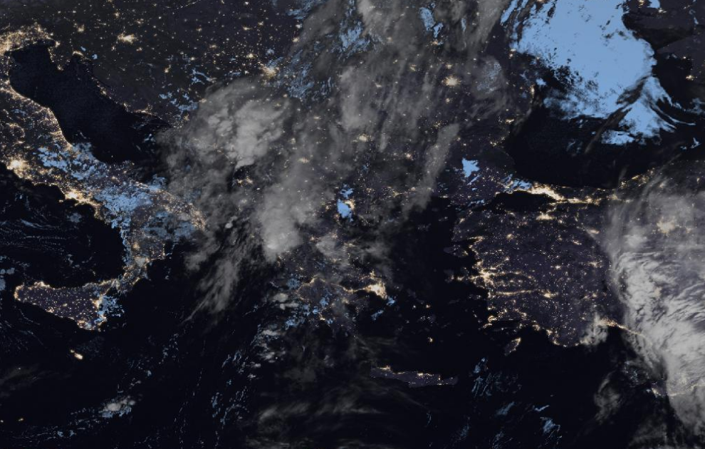 Τελευταία δορυφορική εικόνα νεφοκάλυψης