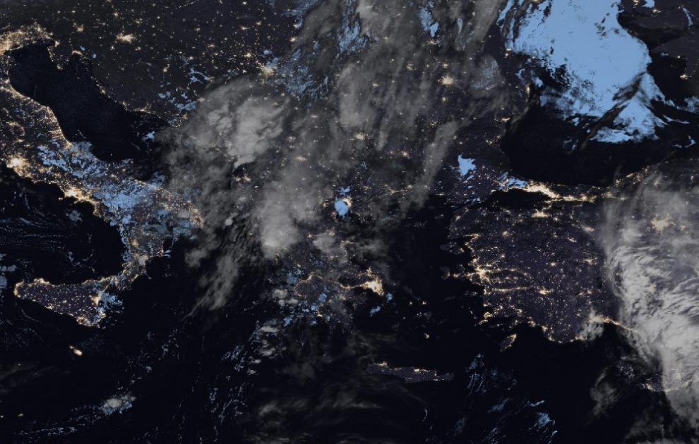 Τελευταία δορυφορική εικόνα νεφοκάλυψης