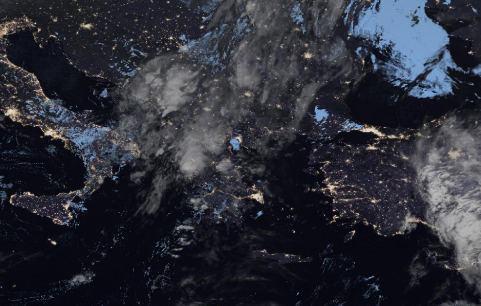 Τελευταία δορυφορική εικόνα νεφοκάλυψης