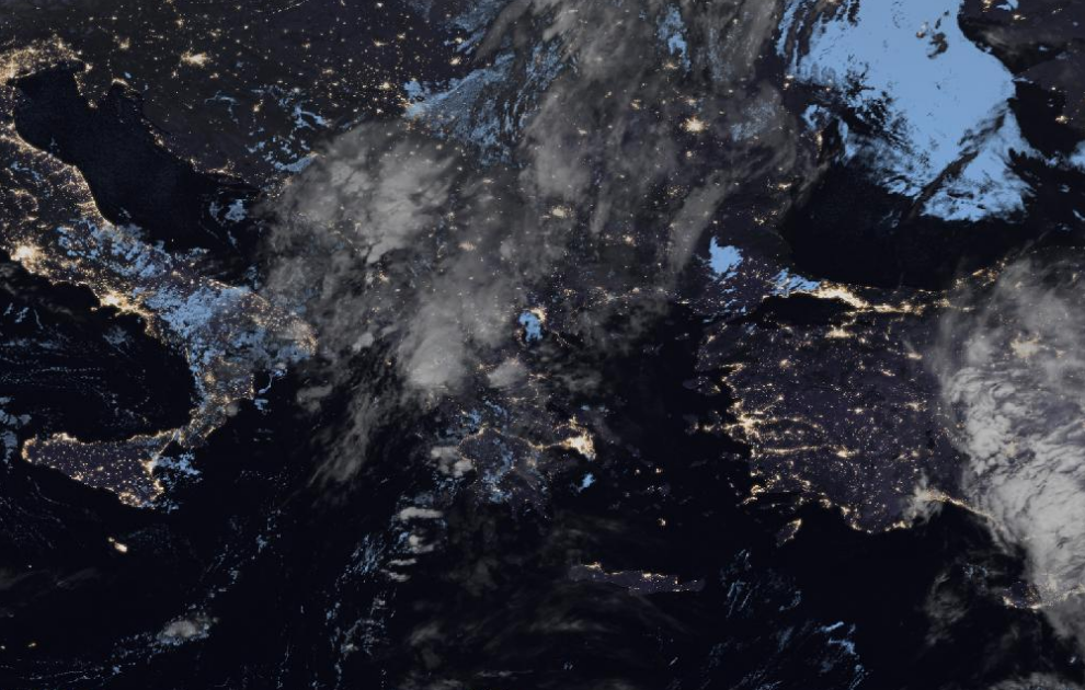 Τελευταία δορυφορική εικόνα νεφοκάλυψης