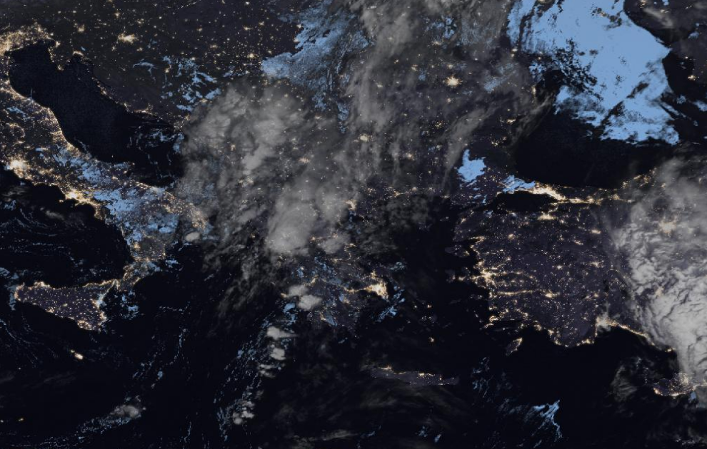 Τελευταία δορυφορική εικόνα νεφοκάλυψης