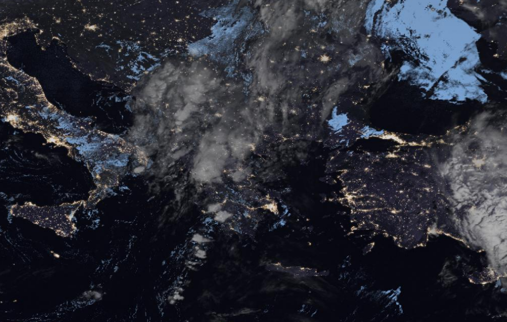 Τελευταία δορυφορική εικόνα νεφοκάλυψης