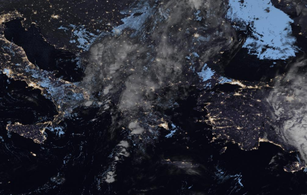 Τελευταία δορυφορική εικόνα νεφοκάλυψης