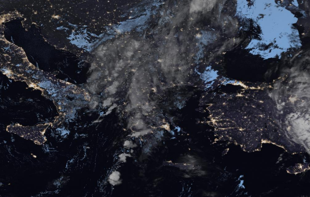 Τελευταία δορυφορική εικόνα νεφοκάλυψης