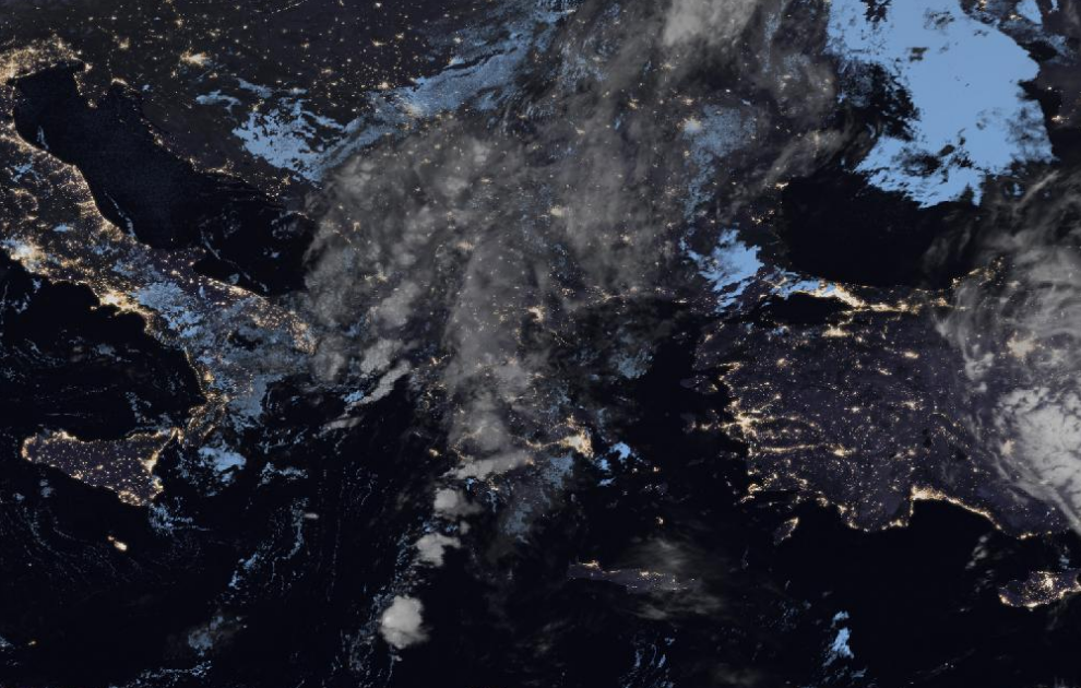 Τελευταία δορυφορική εικόνα νεφοκάλυψης