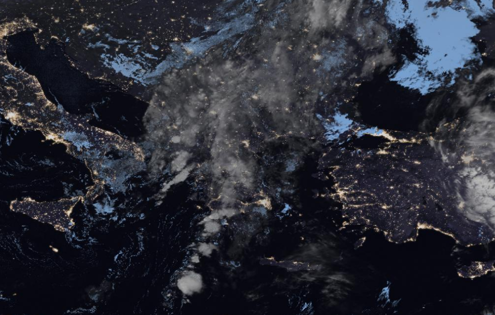 Τελευταία δορυφορική εικόνα νεφοκάλυψης