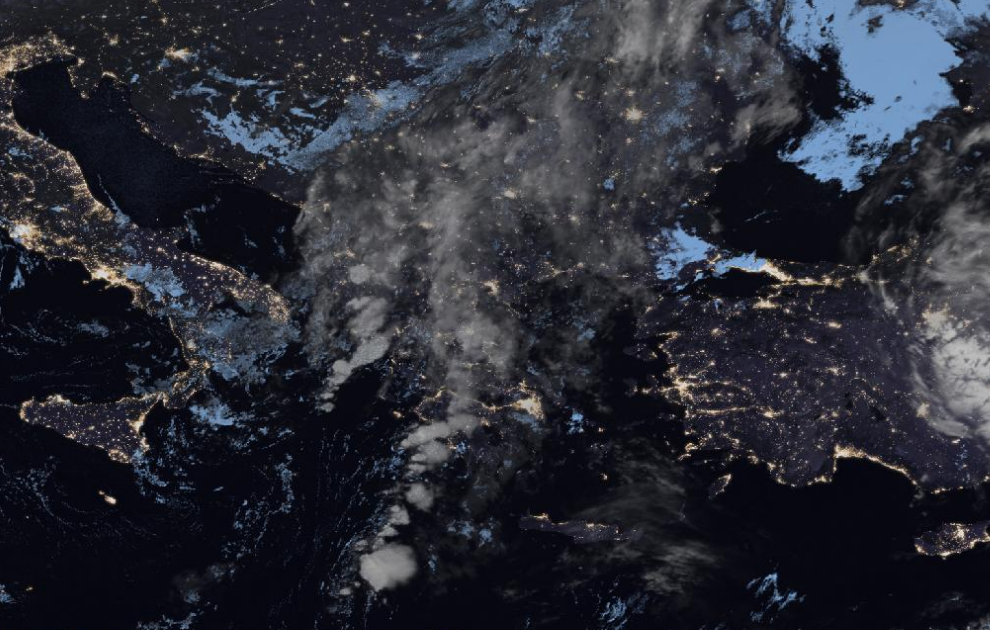 Τελευταία δορυφορική εικόνα νεφοκάλυψης