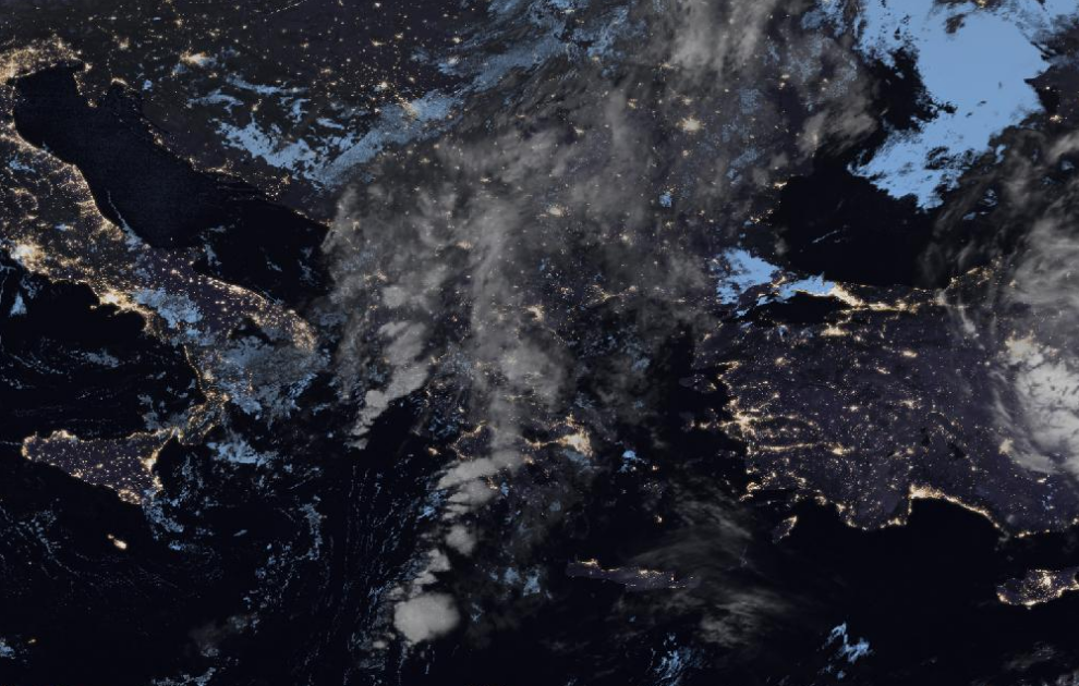 Τελευταία δορυφορική εικόνα νεφοκάλυψης