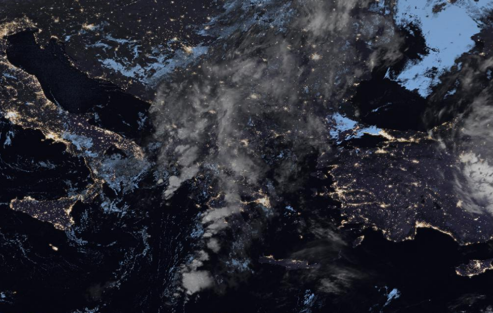 Τελευταία δορυφορική εικόνα νεφοκάλυψης