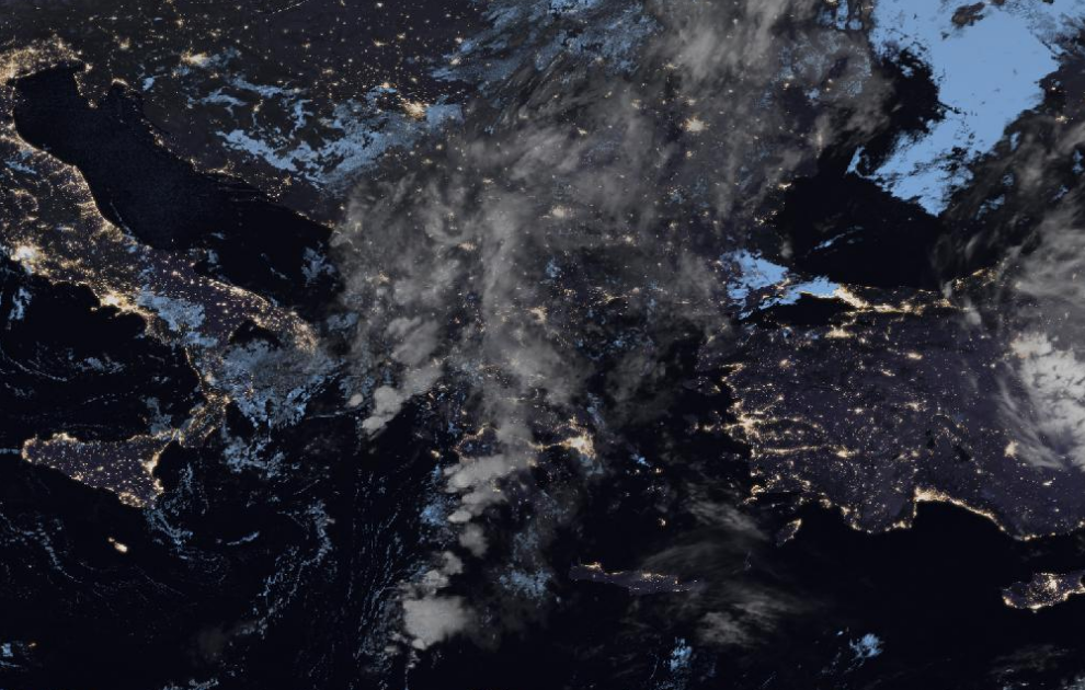 Τελευταία δορυφορική εικόνα νεφοκάλυψης