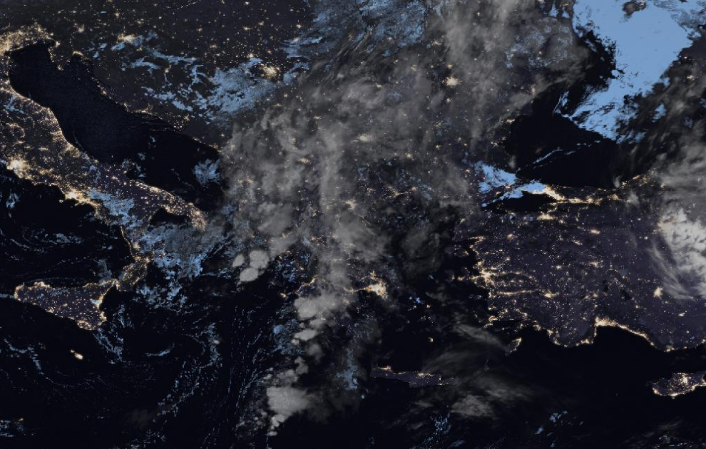 Τελευταία δορυφορική εικόνα νεφοκάλυψης