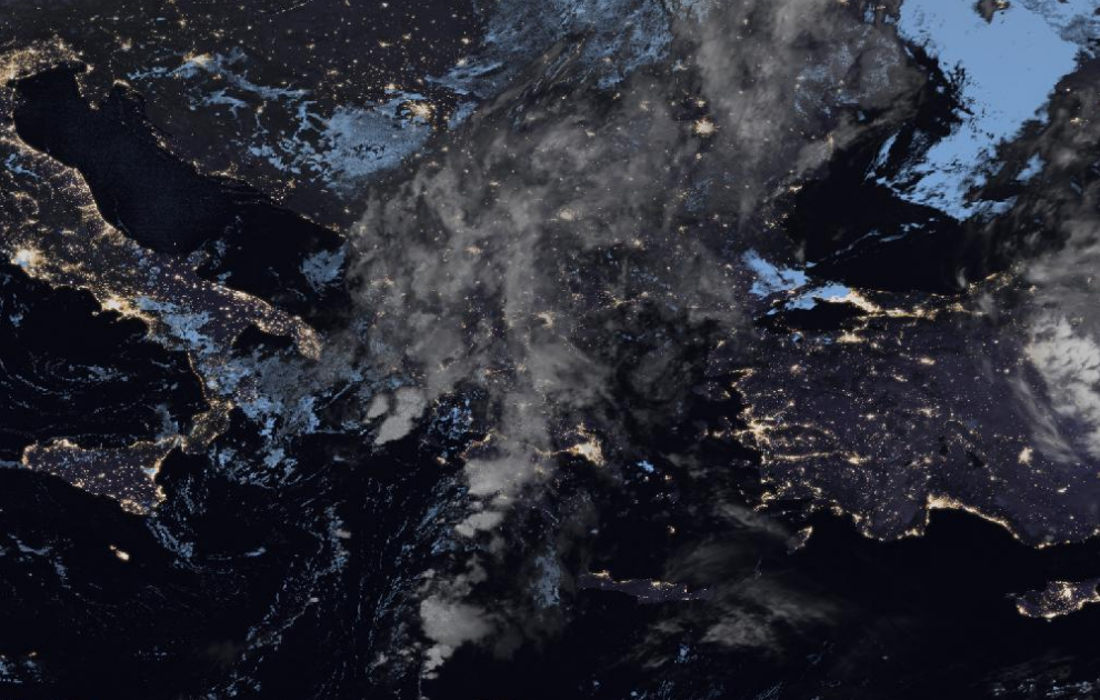 Τελευταία δορυφορική εικόνα νεφοκάλυψης