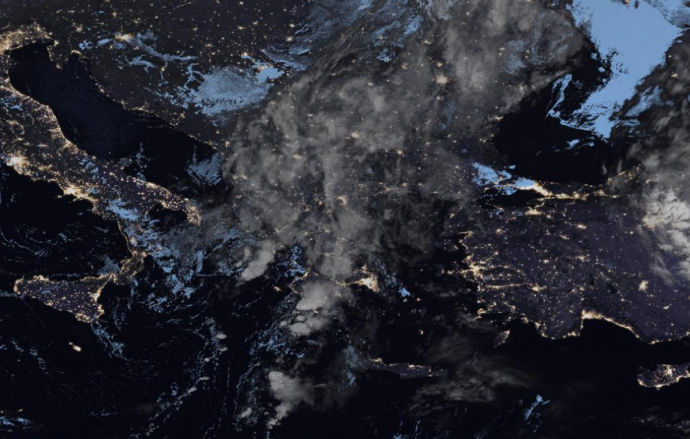 Τελευταία δορυφορική εικόνα νεφοκάλυψης