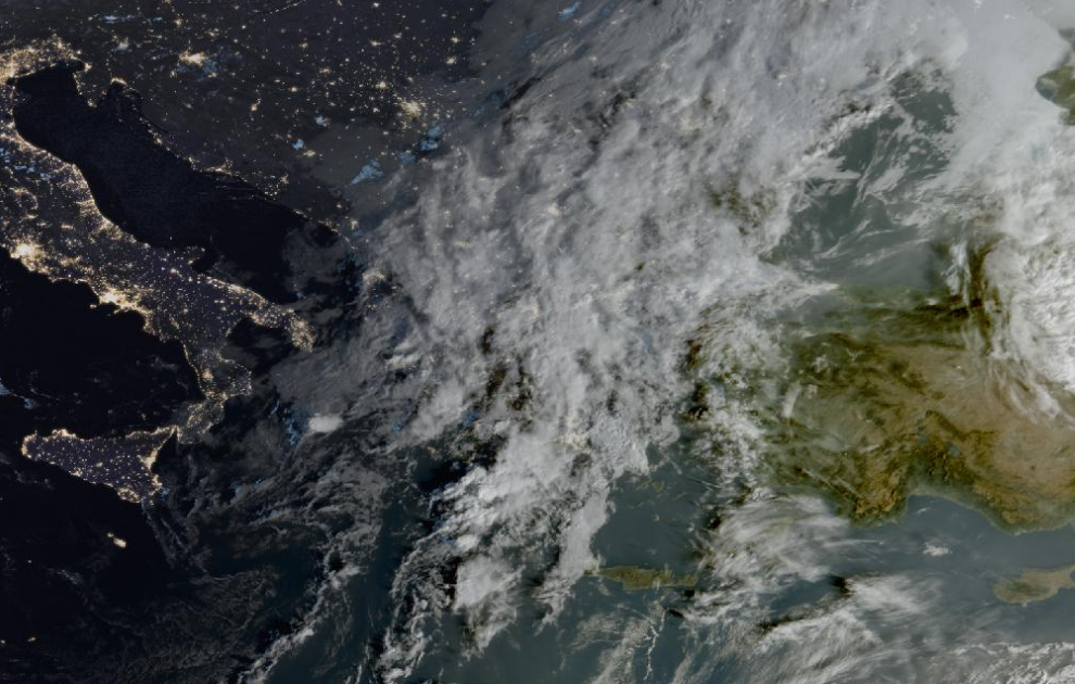 Τελευταία δορυφορική εικόνα νεφοκάλυψης