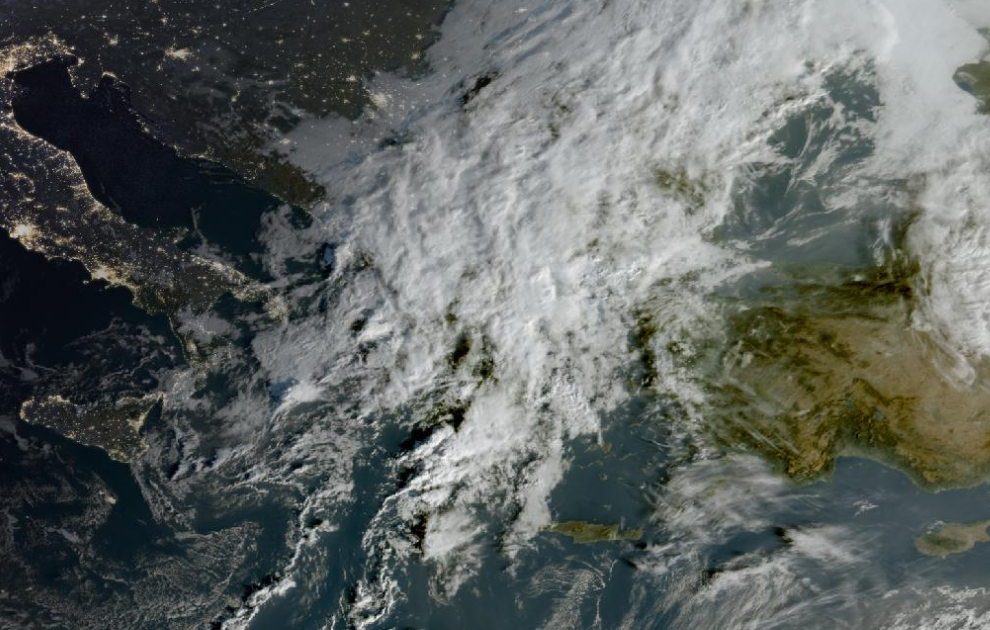 Τελευταία δορυφορική εικόνα νεφοκάλυψης