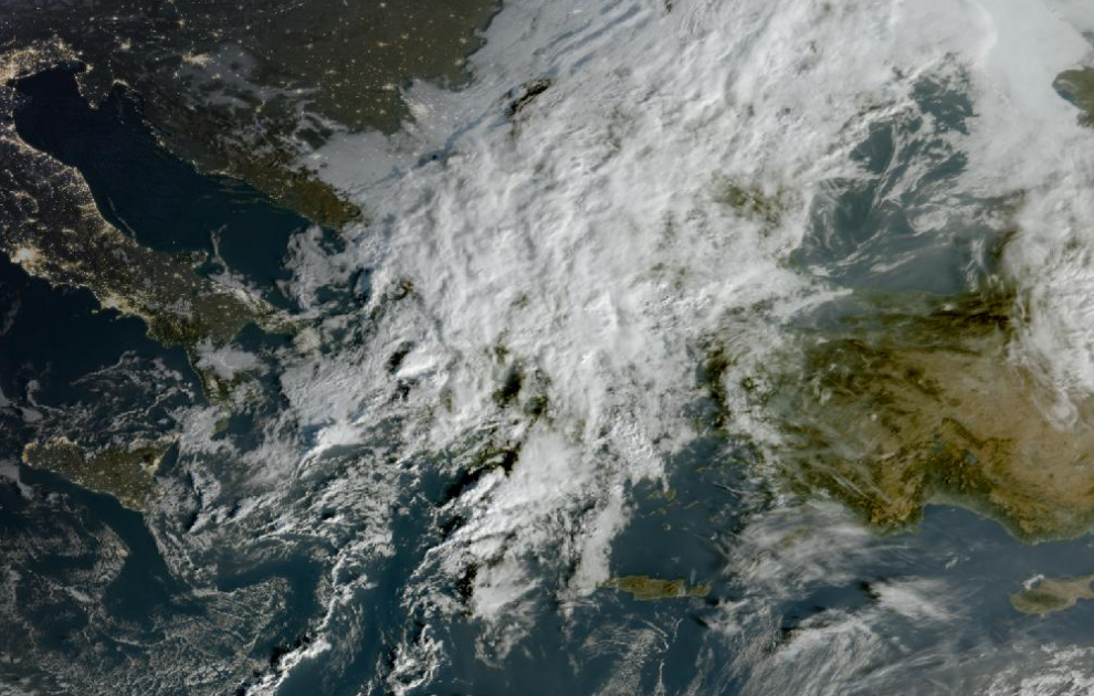 Τελευταία δορυφορική εικόνα νεφοκάλυψης