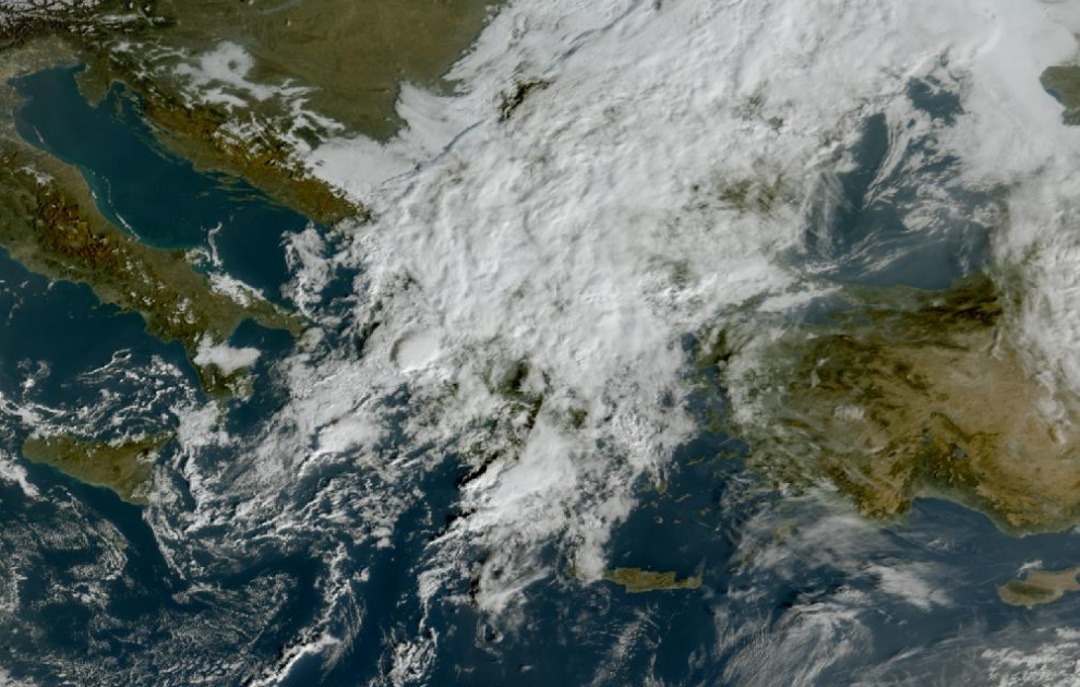 Τελευταία δορυφορική εικόνα νεφοκάλυψης