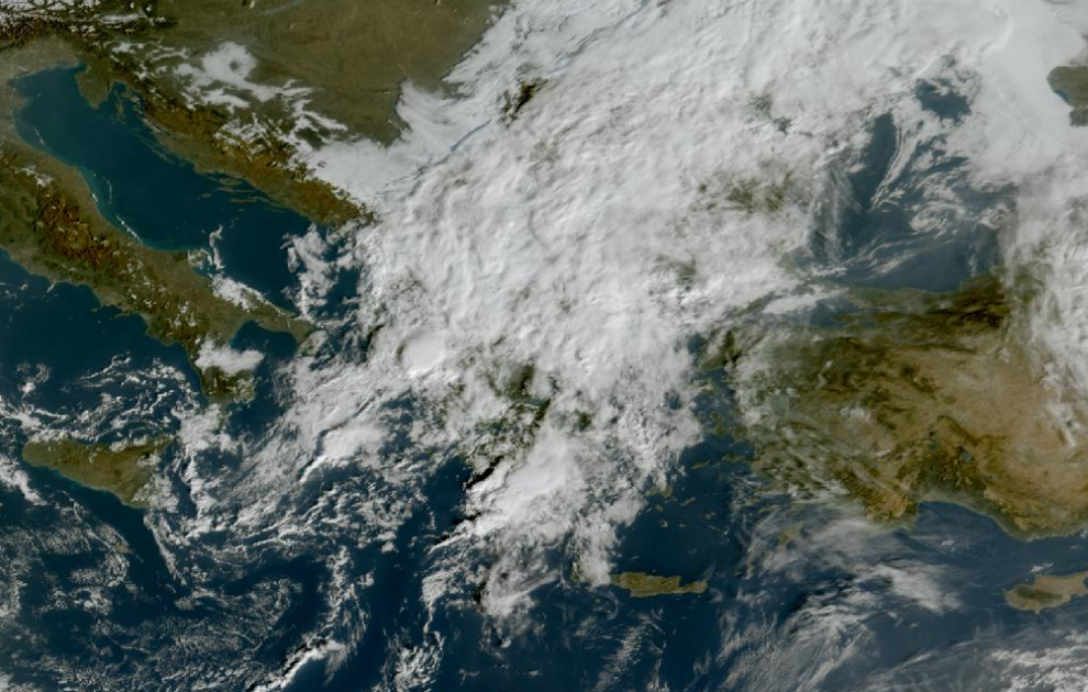 Τελευταία δορυφορική εικόνα νεφοκάλυψης