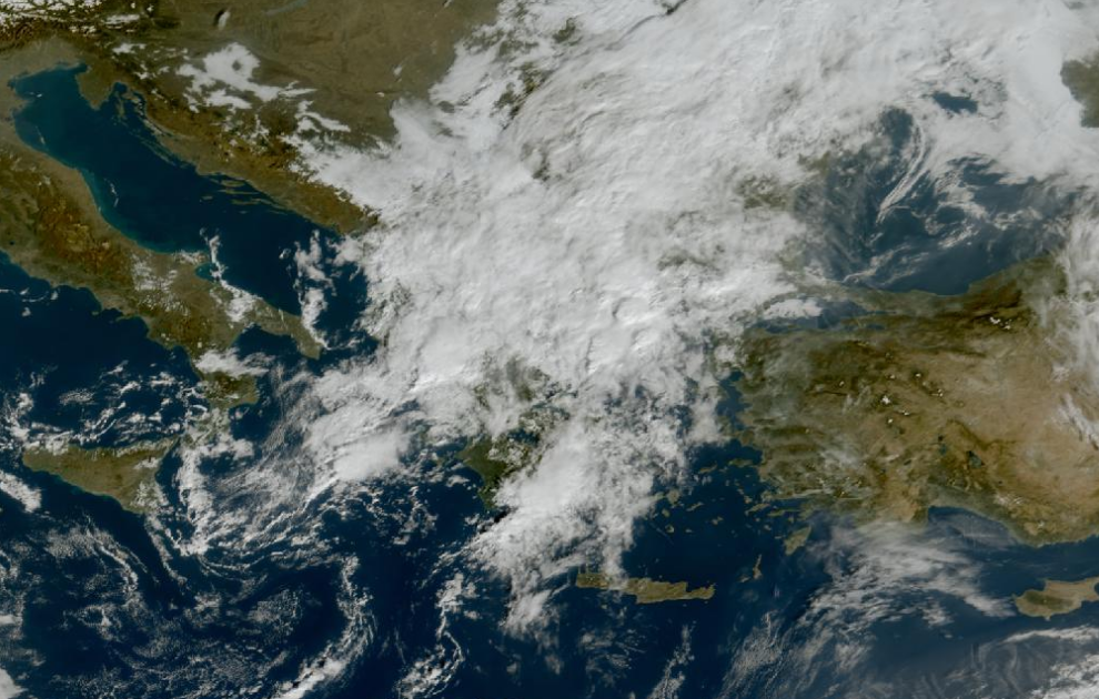 Τελευταία δορυφορική εικόνα νεφοκάλυψης