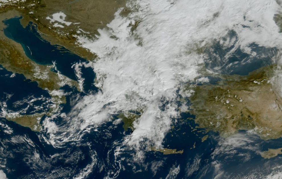 Τελευταία δορυφορική εικόνα νεφοκάλυψης