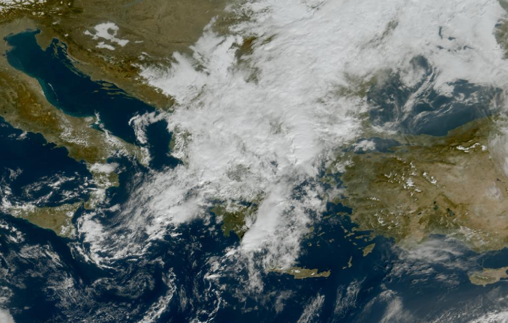 Τελευταία δορυφορική εικόνα νεφοκάλυψης