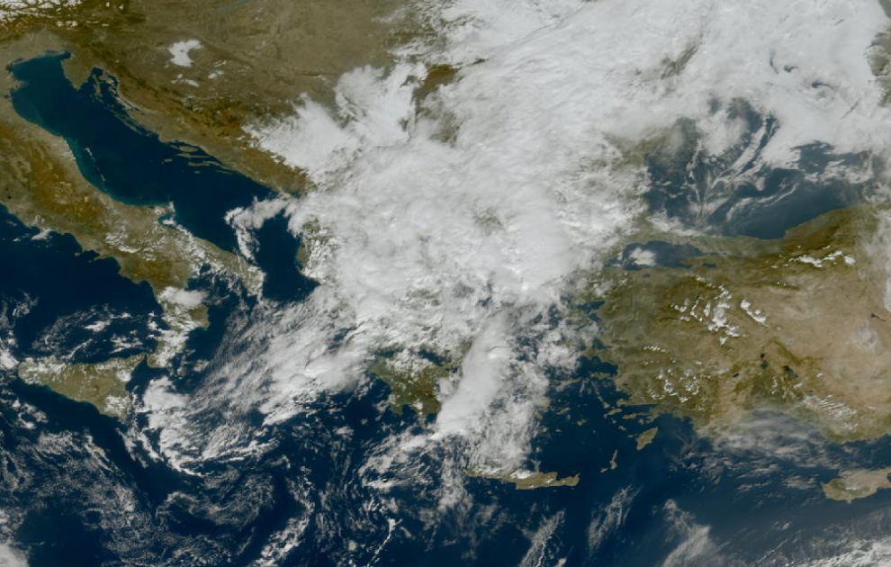 Τελευταία δορυφορική εικόνα νεφοκάλυψης