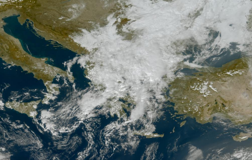 Τελευταία δορυφορική εικόνα νεφοκάλυψης