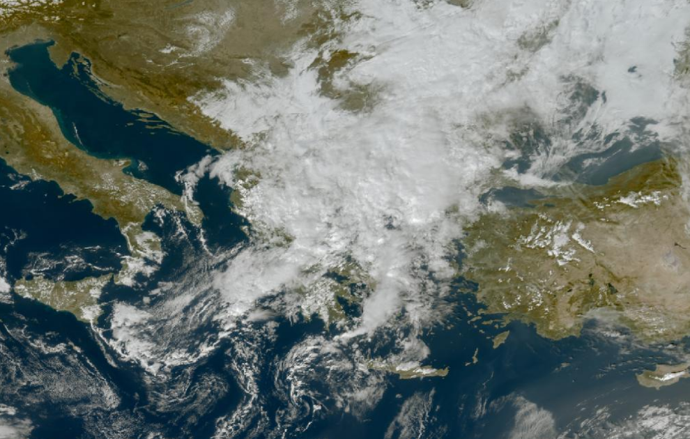 Τελευταία δορυφορική εικόνα νεφοκάλυψης