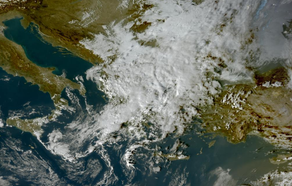 Τελευταία δορυφορική εικόνα νεφοκάλυψης