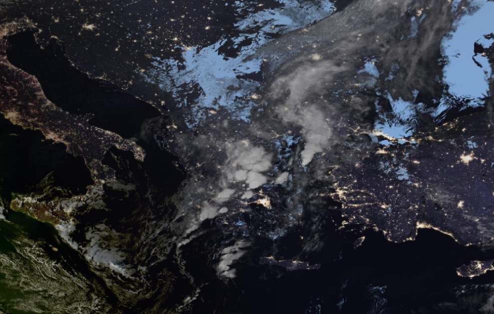 Τελευταία δορυφορική εικόνα νεφοκάλυψης