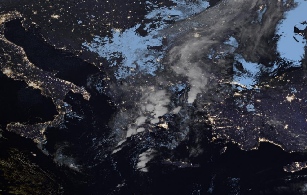 Τελευταία δορυφορική εικόνα νεφοκάλυψης