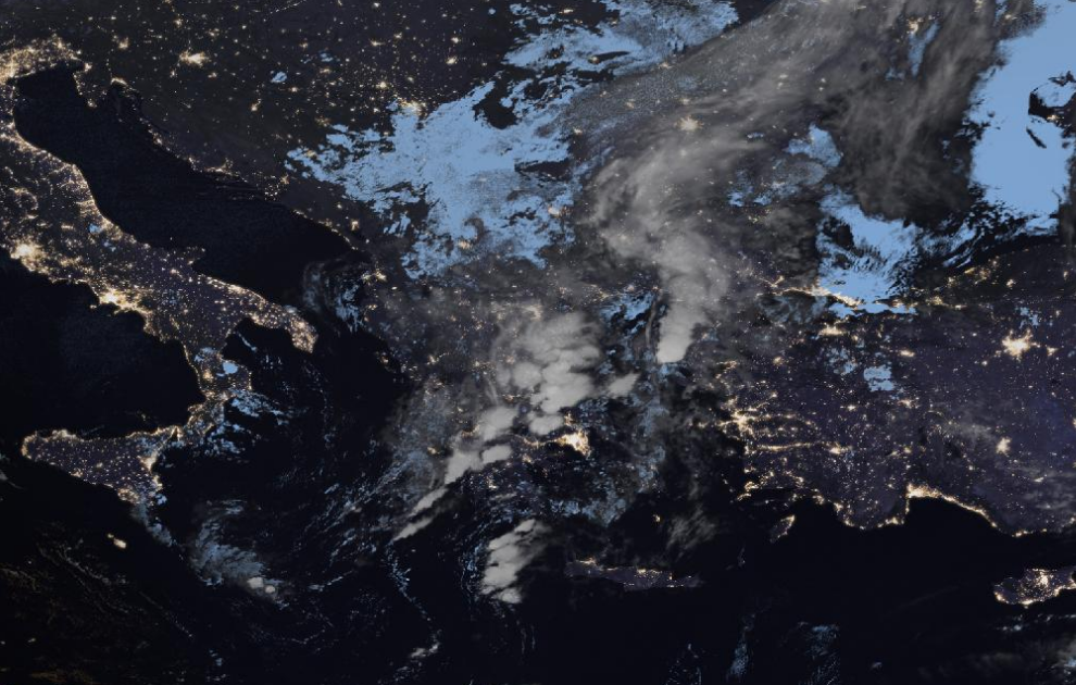 Τελευταία δορυφορική εικόνα νεφοκάλυψης