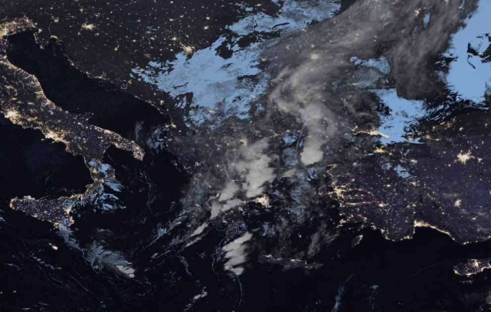 Τελευταία δορυφορική εικόνα νεφοκάλυψης