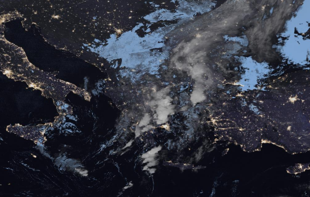 Τελευταία δορυφορική εικόνα νεφοκάλυψης