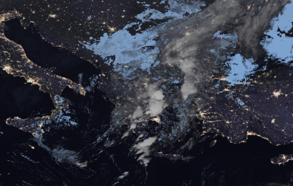 Τελευταία δορυφορική εικόνα νεφοκάλυψης