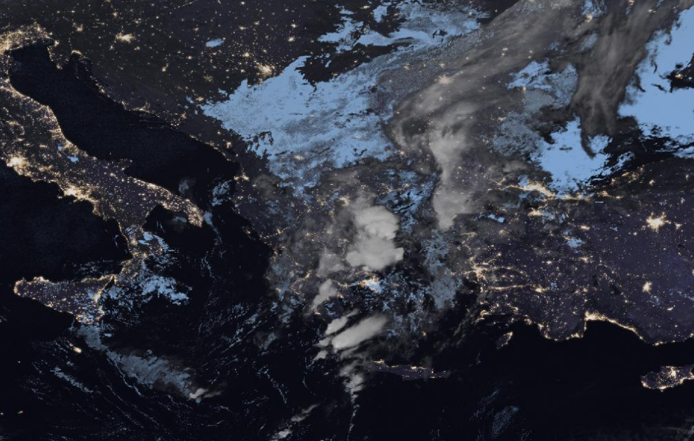 Τελευταία δορυφορική εικόνα νεφοκάλυψης