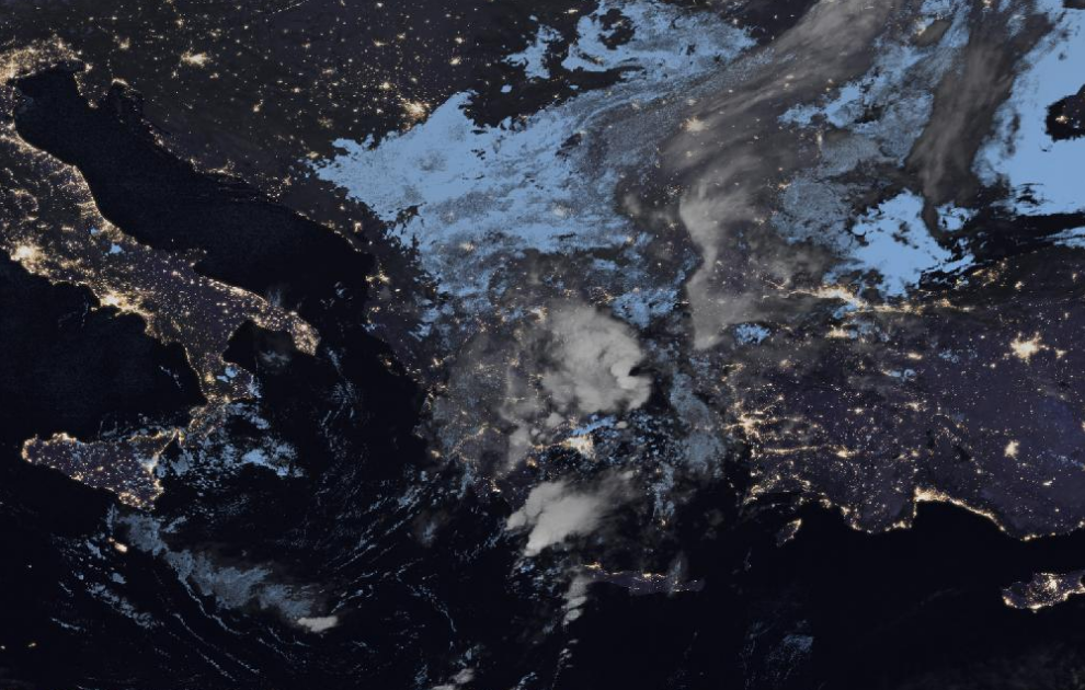 Τελευταία δορυφορική εικόνα νεφοκάλυψης