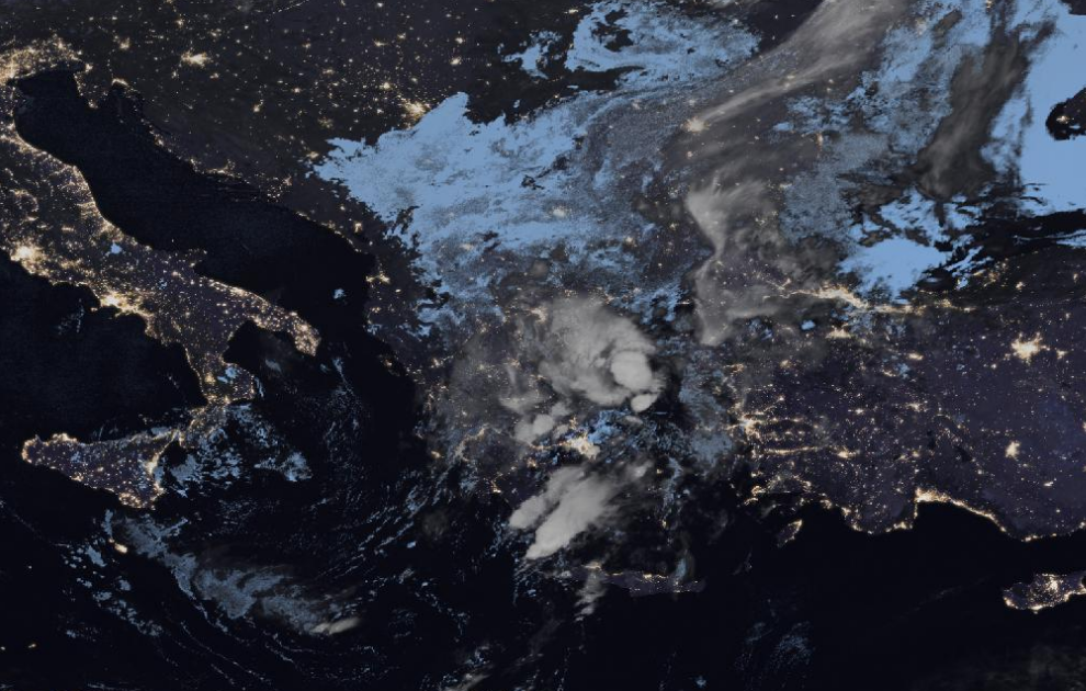 Τελευταία δορυφορική εικόνα νεφοκάλυψης