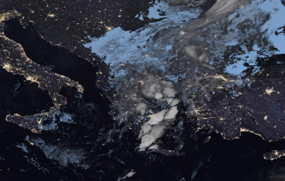 Τελευταία δορυφορική εικόνα νεφοκάλυψης