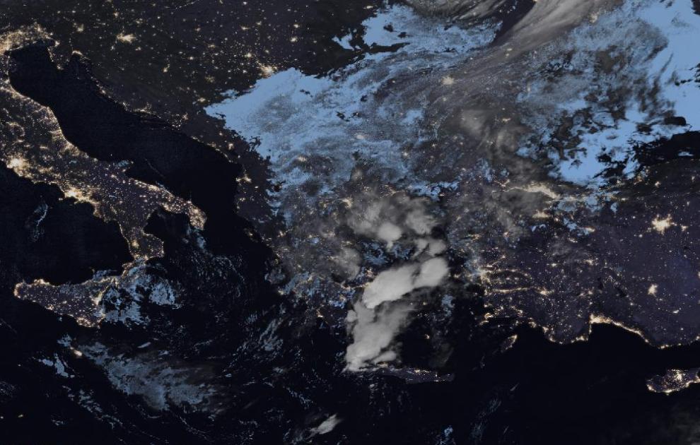 Τελευταία δορυφορική εικόνα νεφοκάλυψης