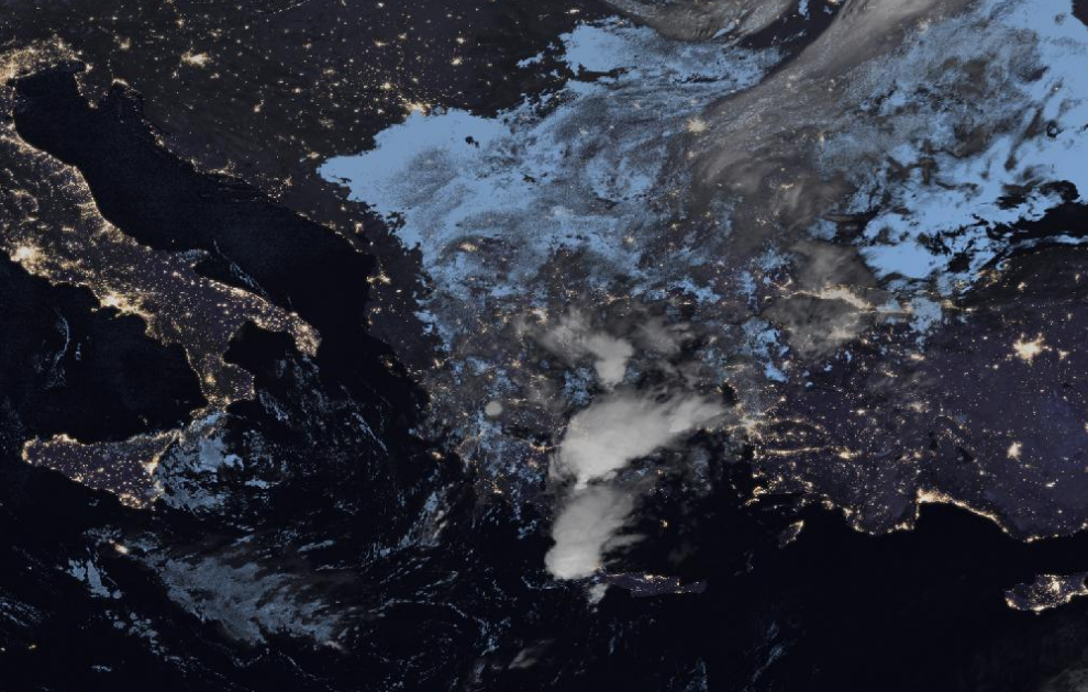 Τελευταία δορυφορική εικόνα νεφοκάλυψης