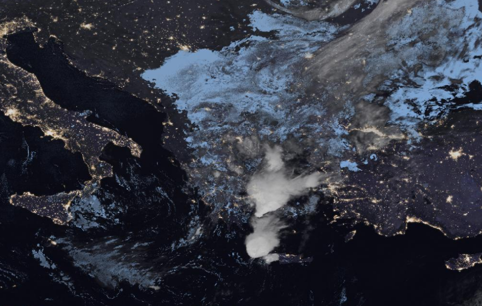 Τελευταία δορυφορική εικόνα νεφοκάλυψης